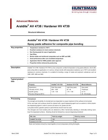 Araldite AV 4738 / Hardener HV 4739 - DanLube
