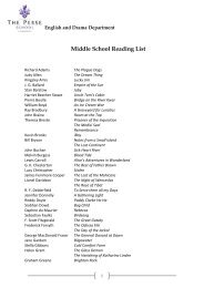 Middle School Reading List - The Perse School