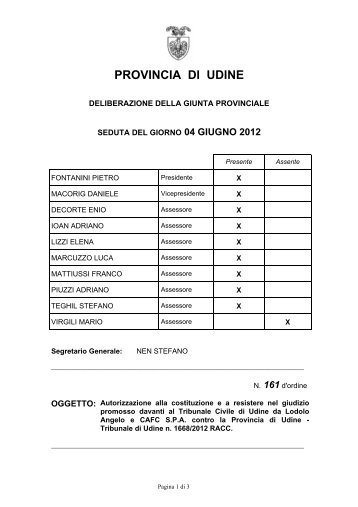 PROVINCIA DI UDINE