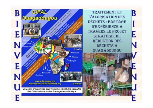 PrÃ©sentation du CIFAL Ouagadougou, Coordonnateur CIFAL ...