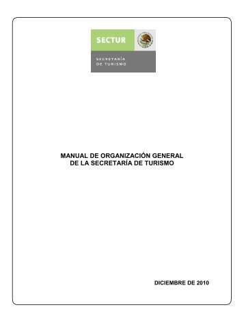 MANUAL DE PROCEDIMIENTOS DE LA - Sectur