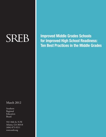 Ten Best Practices in the Middle Grades - Southern Regional ...