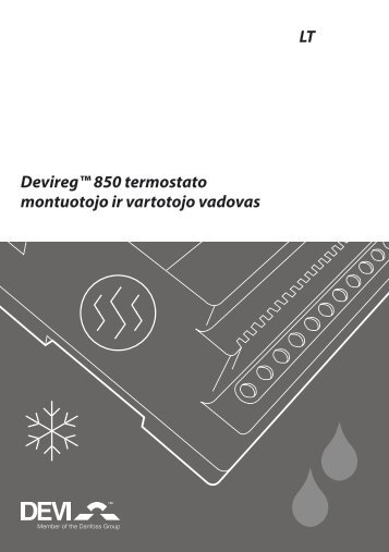 Devireg™ 850 termostato montuotojo ir vartotojo vadovas ... - Danfoss