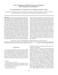 Use of Exogenous Fibrolytic Enzymes to Improve Feed Utilization by ...