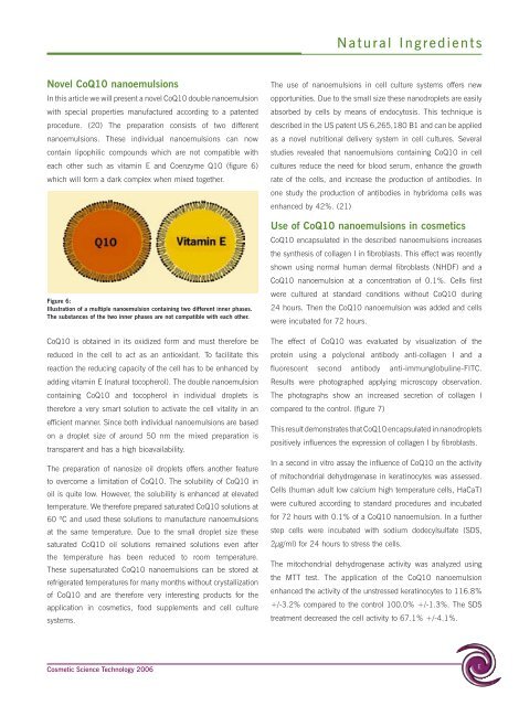 Preparation and properties of coenzyme Q10 nanoemulsions