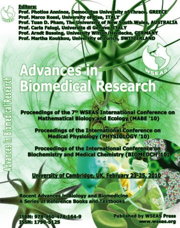 ADVANCES IN BIOMEDICAL RESEARCH Proceedings ... - Wseas.us