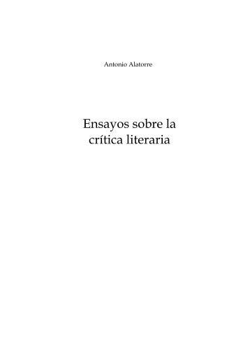 Ensayos sobre la crítica literaria - Editorial Aldevara