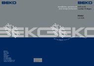 Beko Larder Fridge Manual