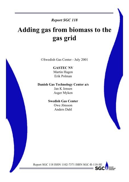 Adding gas from biomass to the gas grid - SGC