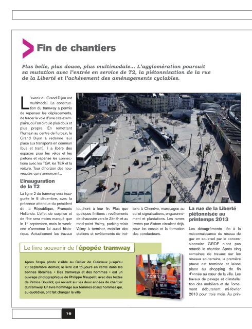 magazine Le Grand Dijon de septembre - Le Tram