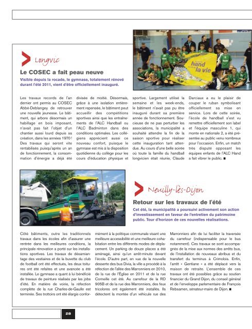 magazine Le Grand Dijon de septembre - Le Tram