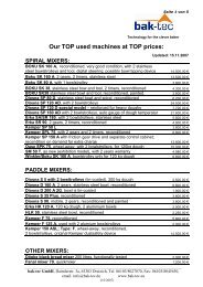 Our TOP used machines at TOP prices: - bak-tec GmbH