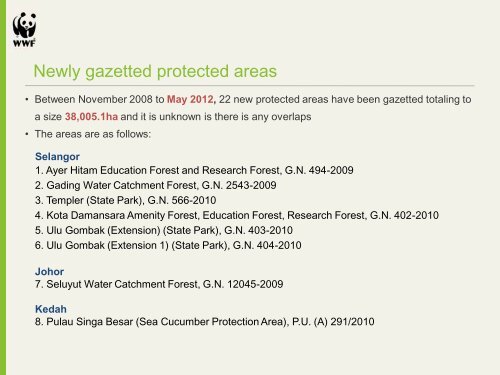 Protected Areas Master List - NRE