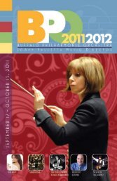 Table of Contents - The Buffalo Philharmonic Orchestra