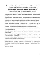 Discurso de toma de posesión de la presidencia de la Academia de ...