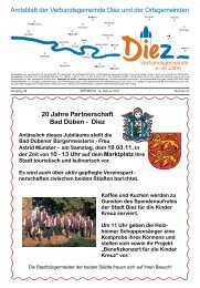 20 Jahre Partnerschaft Bad Düben - Diez - Verbandsgemeinde Diez