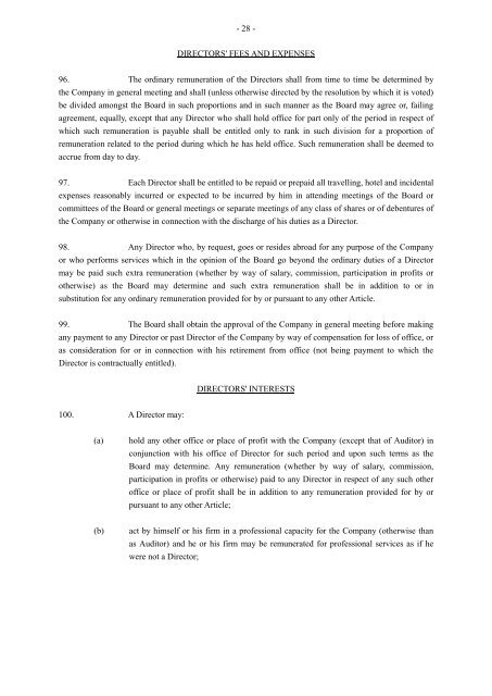 Memorandum and Articles of Association - Li Ning