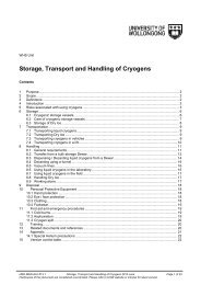 Storage, Transport and Handling of Cryogens - Staff - University of ...
