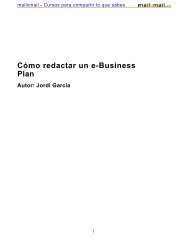 CÃ³mo redactar un e-Business Plan Autor: Jordi GarcÃ­a - MailxMail