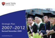 Strategic Plan 2007â2012 - Leeds Trinity University
