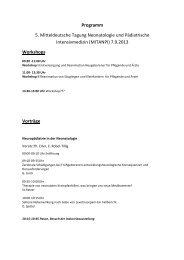 Programm 5. Mitteldeutsche Tagung Neonatologie und ... - Anpisa.de