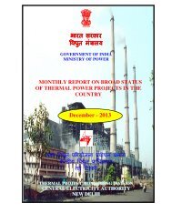 Broad Status of Thermal Power Projects - Central Electrical Authority