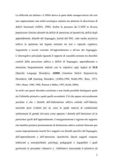 GENOVESE Elisabetta, Biondi S. Funzione uditiva e disturbi del