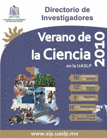 Verano de la Ciencia en San Luis PotosÃ­ 2010 - Universidad ...