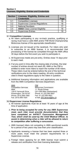 2013 AMA Supercross an FIM World Championship Rulebook