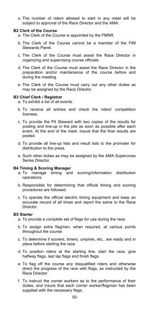 2013 AMA Supercross an FIM World Championship Rulebook