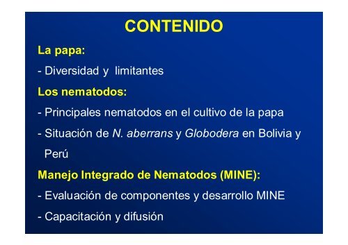 Manejo Integrado de los Nematodos de la Papa