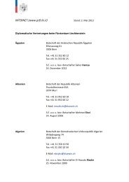 INTERNET (www.prfl.llv.li) - Regierung des FÃ¼rstentums Liechtenstein