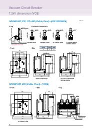 Vacuum Circuit Breaker 7.2kV dimension