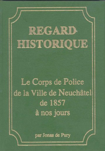 chapitre 2 - Police de la ville de Neuchâtel - Canton de Neuchâtel