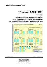 Programm ENTECH 380/1 - Huber Energietechnik AG