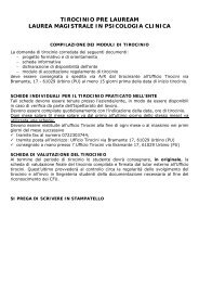 Laurea magistrale - Psicologia Urbino - Università degli Studi di ...