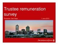 Trustee remuneration survey - Principal Officers Association