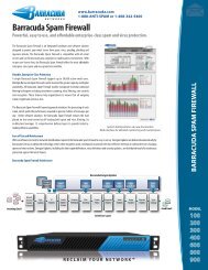 Barracuda Spam Firewall - CyberStreams