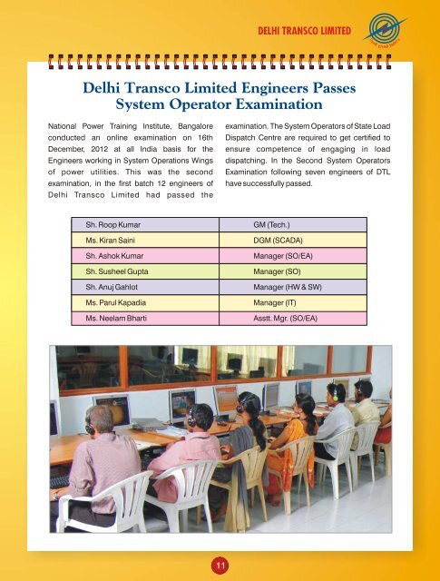 January-March 2013 - Delhi Transco Limited