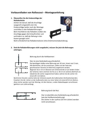 Vorbaurolladen von Rolloscout - Montageanleitung