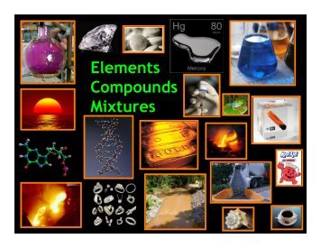 Elements Compounds Mixtures