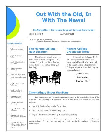 Out With the Old, In With The News! - Daytona State College