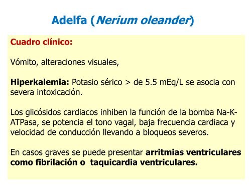 Plantas Venenosas. Abordaje y Tratamiento. Dra. Miryam Gutierrez.