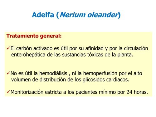 Plantas Venenosas. Abordaje y Tratamiento. Dra. Miryam Gutierrez.