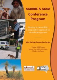 AMRRIC-AIAM Program.pdf - Australian Institute of Animal ...