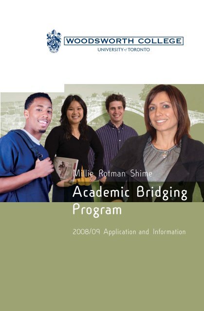 Academic Bridging Program - Woodsworth College - University of ...