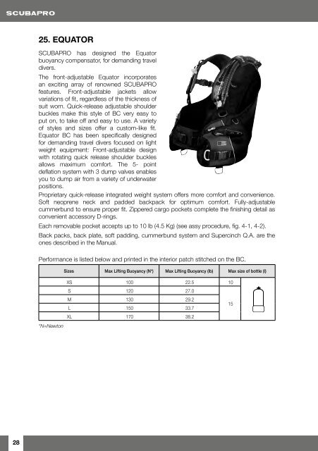 Buoyancy Compensators manual - Scubapro