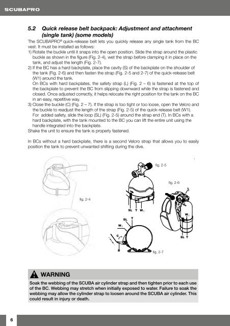 Buoyancy Compensators manual - Scubapro