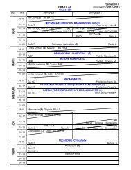 Semestrul II ORAR II AR an academic 2012- 2013 Grupa1223