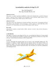 Aeroelasticity analysis of wing UL-39